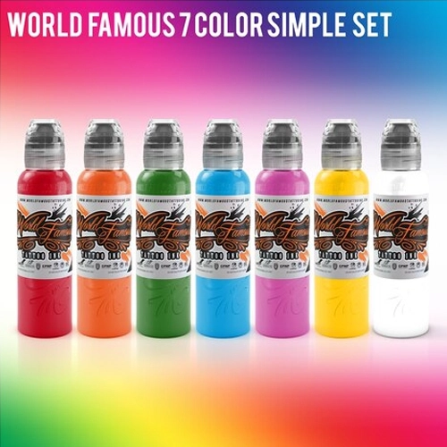 Set 7 Colores Simple Primario de 1/2oz