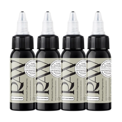 SET RAW GRAYWASH 4 TONOS DE 1OZ