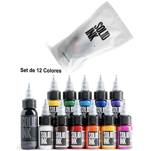SET SOLID INK 12 COLORES VIAJERO DE 10cc