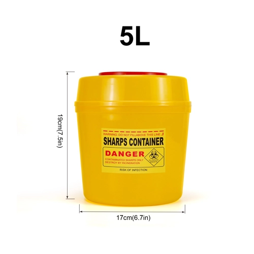 BIOHAZARD ENVASE DE DESECHO YELLOW DE 5 LITROS